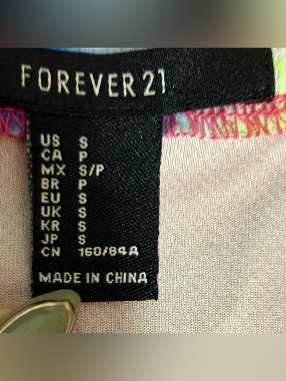 Forever 21 Womens Short Sleeve Tie-Dye Baseball Jersey 1996 Size Small. - Picture 3 of 6